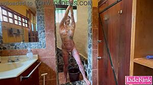 hey, watch this obedient slave get hands tied, misused, and foamed in humiliation play...