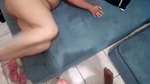 Latina whore sucks cock then fucks