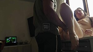 i fuck my big ass blonde girlfriend in the kitchen she's so submissive