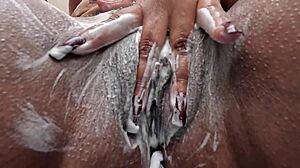 shaving my pussy and ass for multiple cocks!