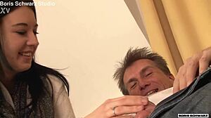 Sloppy 18+ teen Lolly warms up in Daddy's Prague pickup with deep creampie pounding.