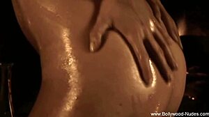 Bollywood Brunette Teases Natural Tits Erotically