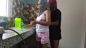 Indian desi housewife kitchen sex with big tits ass cowgirl riding