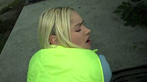 jogger trades run for cash pounding in public spot