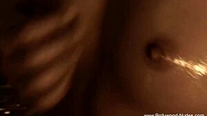 Bollywood Brunette Teases Natural Tits Erotically