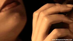 Bollywood Brunette Teases Natural Tits Erotically