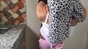 Indian desi housewife kitchen sex with big tits ass cowgirl riding