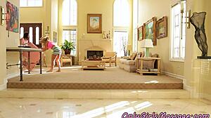 Oiled Lesbian Teens Trib Pussies Wild After Seductive Massage Tease
