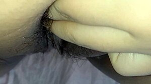 Hairy latina bbw spreads chubby big pussy lips homemade horny closeup