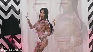 anal queen stretches ass wide monster black dildo gape