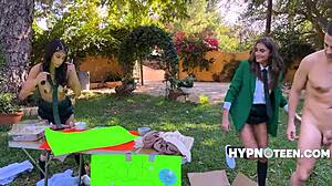 petite bookworm students bend over for freeuse doggystyle sex
