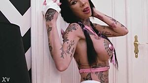 anal queen stretches ass wide monster black dildo gape