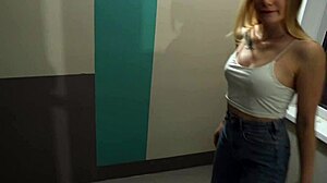 cheating slut gags on friend's bigger cock at entrance - tastier than boyfriend's!