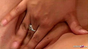 after the twerk contest, sexy young girls with big asses and natural tits try lesbian licking, kissing and clit play for the first time against milf mommy