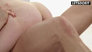 Ariana Shine's big tits bounce in passionate yoga fuck session