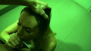 cheating slut gags on friend's bigger cock at entrance - tastier than boyfriend's!