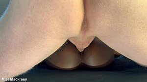 Skinny Ebony Babe's Holes Stuffed by Massive BWC with Anal Creampie Finish