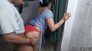 That horny Indian bhabhi at the wedding gets fucked hard by her neighbor boyfriend, big ass wife cheating with young stud