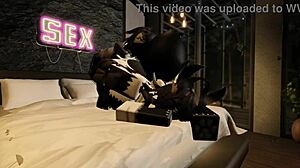 Cute Moth Teases Furry's Massive Cock In Roblox Ride