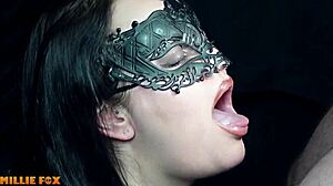 Amateur Milf Swallows Monster Cum Load Drop by Drop in Homemade Wife Closeup