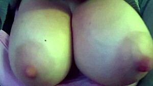 italian milf's huge boobs bounce slow motion close-up tease