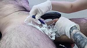 nurse shaves hungarian patient's groin then jerks to happy ending orgasm