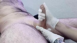 nurse shaves hungarian patient's groin then jerks to happy ending orgasm