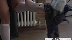 skinny vika lita fingers tight pussy and small tits in socks solo