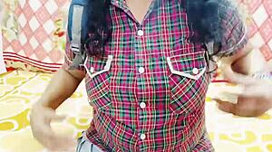 desi schoolgirl big boobs dirty telugu talk begs for rough fucking