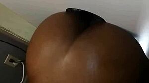 bbc craves tight anal at gloryhole from bent over ebony slut doggystyle