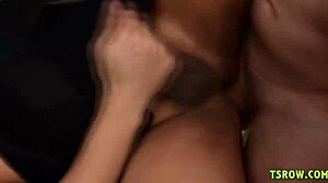 Transsexual Monik Lorran Takes Intense Gangbang Pounding
