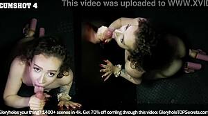 Hazel Takes Brutal Gloryhole Fuck and Cumshot in Intense POV Action