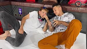 Prepaid Slut Joins Friend For Moaning MMF Threesome Bed Ride