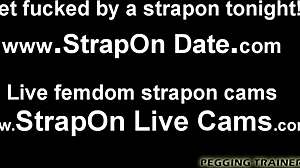 bdsm femdom shoves strapon dildo deep until you squeal in submission