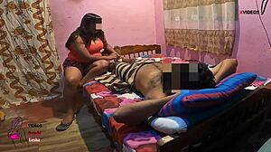 Indian massage parlor hottie smokes while handjobbing customer in full movie bliss