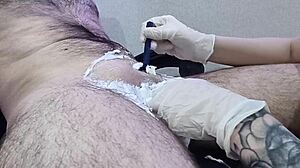 nurse shaves hungarian patient's groin then jerks to happy ending orgasm