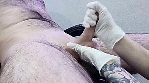 nurse shaves hungarian patient's groin then jerks to happy ending orgasm