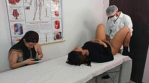 lesbian couple's shocking male gyno exam turns kinky