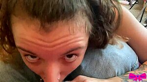 POV Deepthroat Sucking Creep Spying Sunbathing Dakota Marr Sloppy Blowjob Gagging