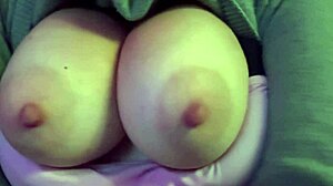 italian milf's huge boobs bounce slow motion close-up tease