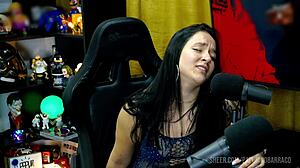bi mejia shows off her brazilian ass on podcast table ruan kisses her sexy feet hot