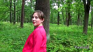 uhh i can't stop fuckin this wet teen pussy till creampie in woods...