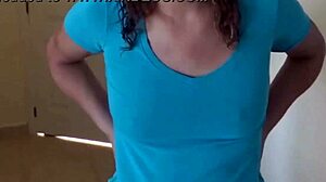 58-year-old mature latina flashes natural big tits before homemade fucking compilation