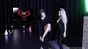 Melina Khalifa's sheer red lingerie fire cast interview part 1