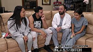watch brother's load blast mia's pussy? nurse humiliates patient pov