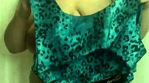 Chubby bbw tries on tight bikini bras squeezing big tits