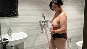 Desi Puja Baby's Chubby Tits Drip in Morning Shower Deepthroat Doggystyle Session!