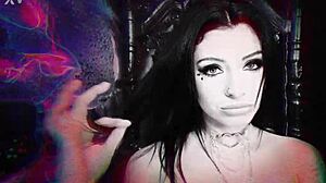 raven lane creams facial endures intense goth pussy pounding spanking!