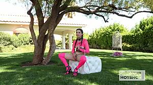bts kaitlyn katsaros spreads petite pussy wide in hot photoshoot