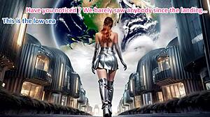 on our honeymoon day two under the milky way i dream of her leather outfit and boots in public